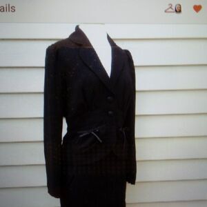 Black two piece Skirt Set